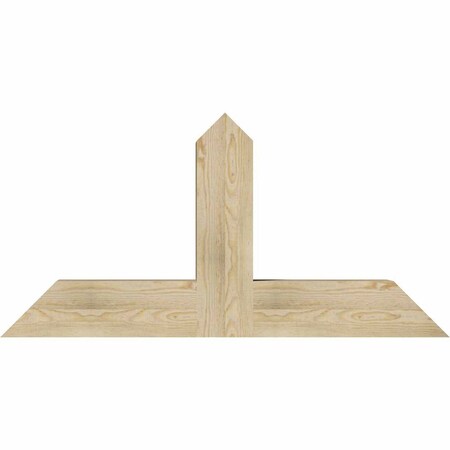 Ekena Millwork Portland Rough Sawn Timber Gable Bracket, Douglas Fir, 48"W x 24"H x 6"D x 6"F, 12/12 Pitch GBW048X24X0606POR00RDF